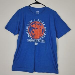 Star Wars University of Florida Gators T-Shirt Mens Large Blue Trooper Athletics
